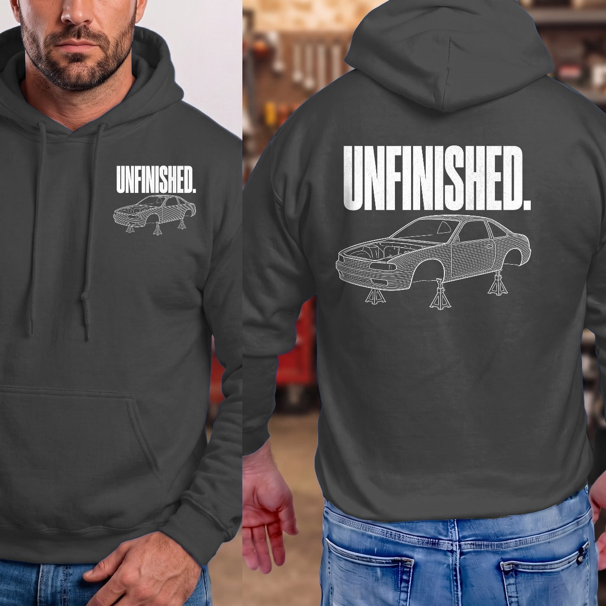Dark Heather | Front & Back