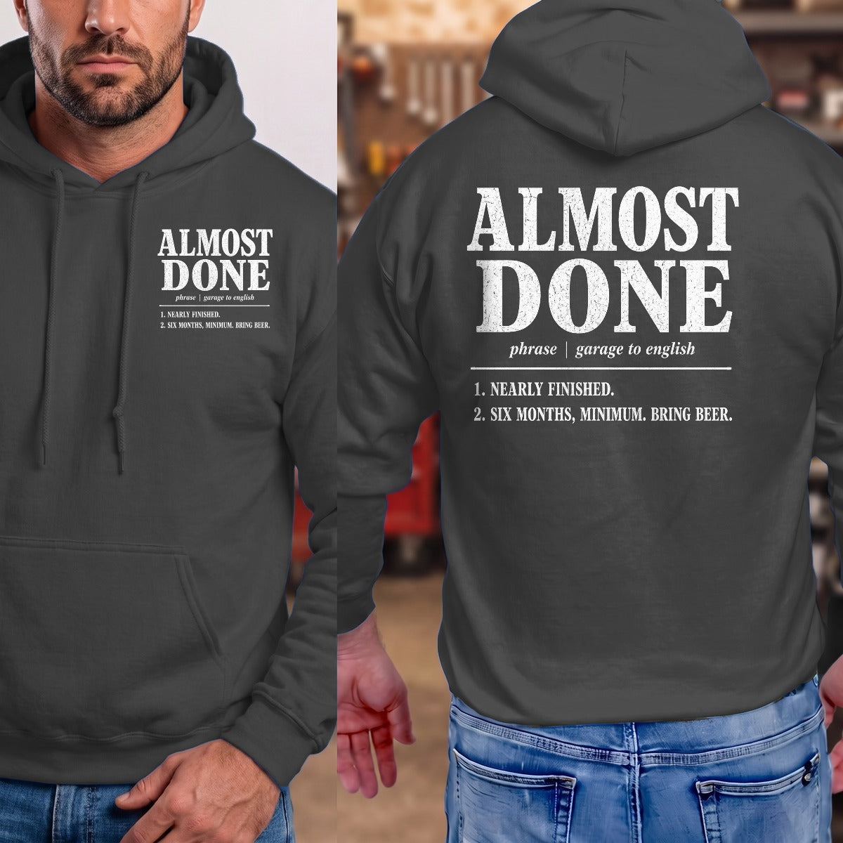 Dark Heather | Front & Back