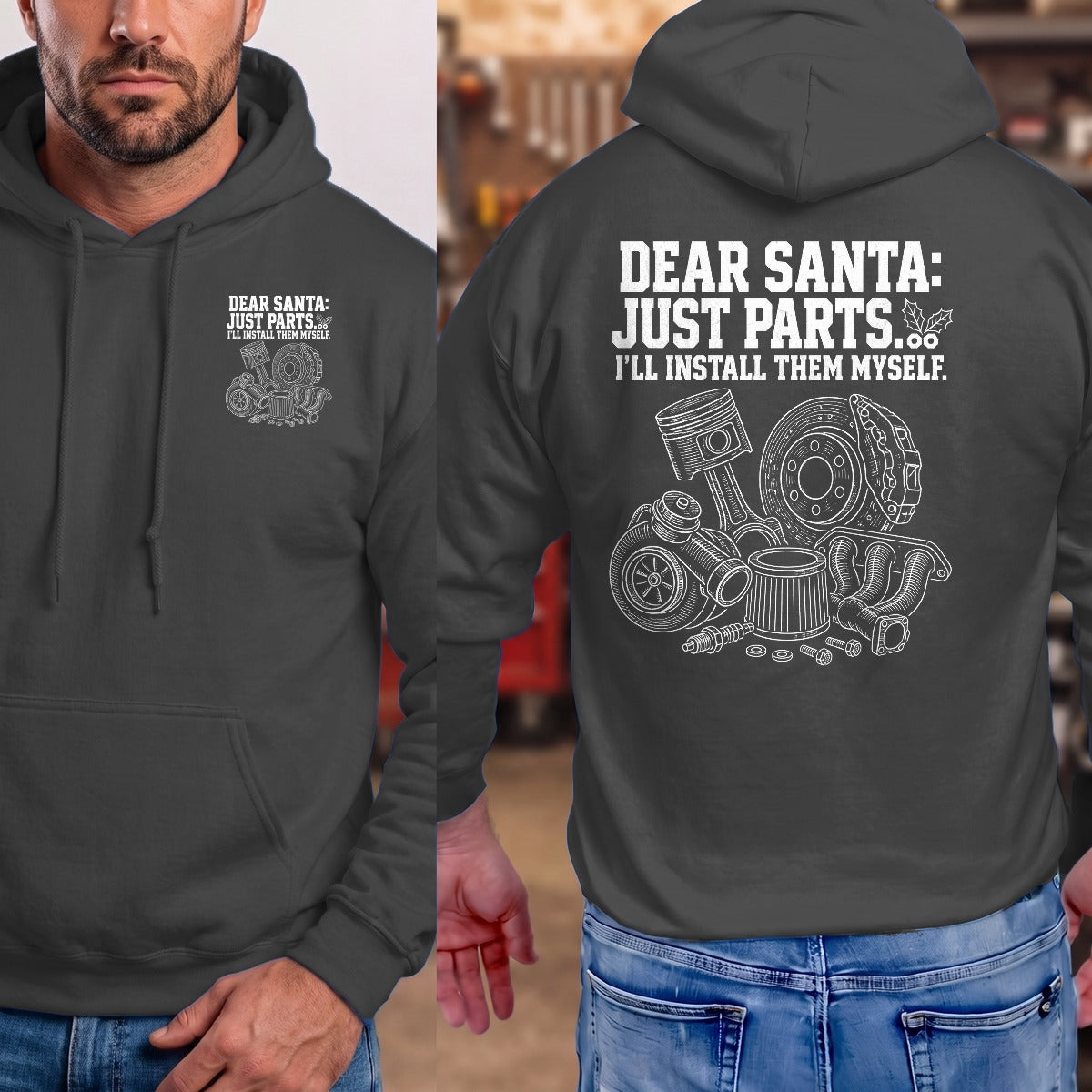 Dark Heather | Front & Back