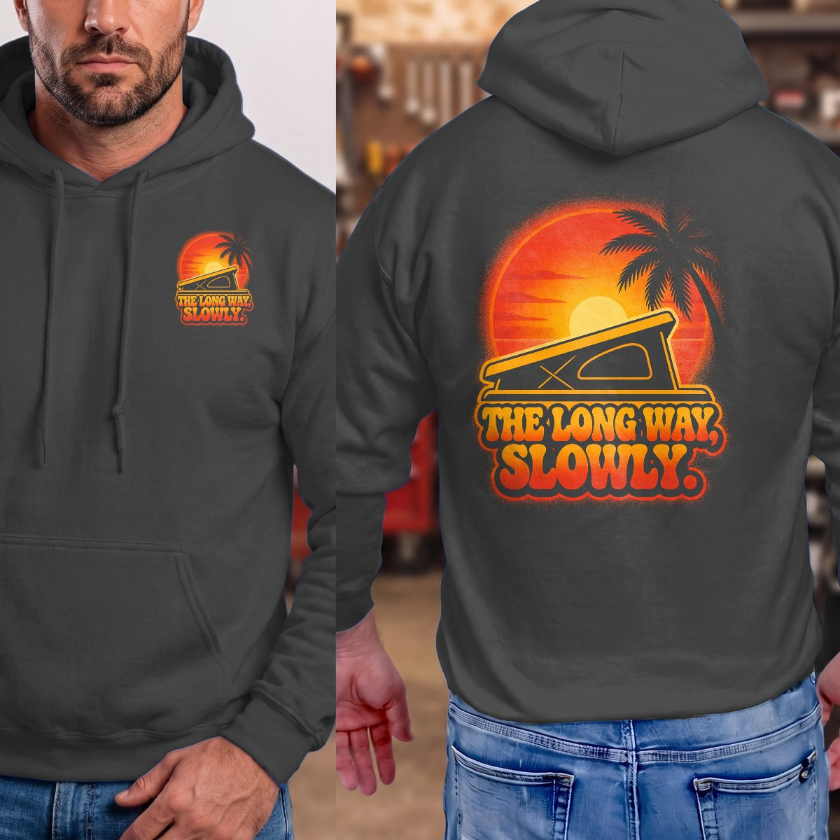 Dark Heather | Front & Back
