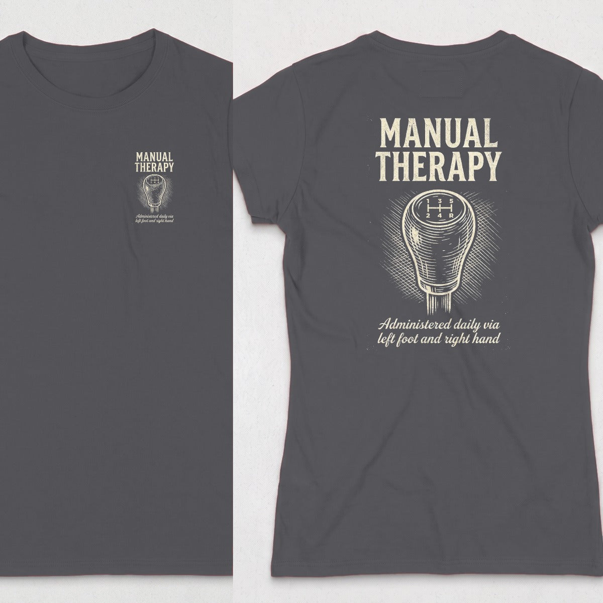 Dark Heather | Left Chest + Back