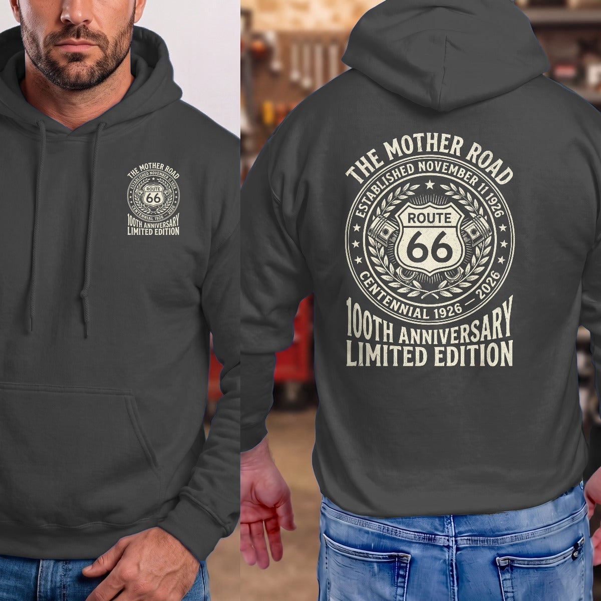 Dark Heather | Front & Back