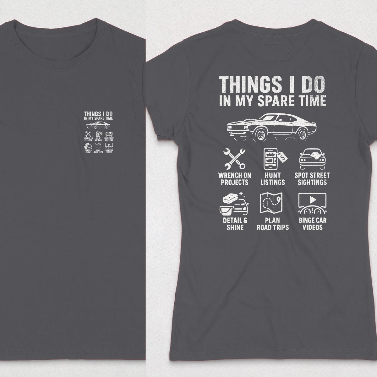 Dark Heather | Front & Back