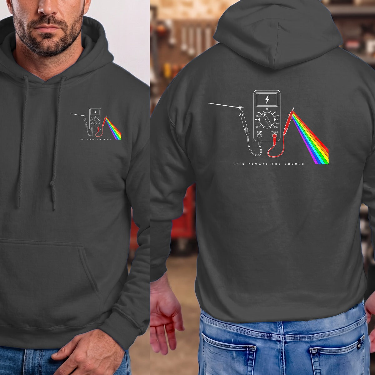 Dark Heather | Front & Back