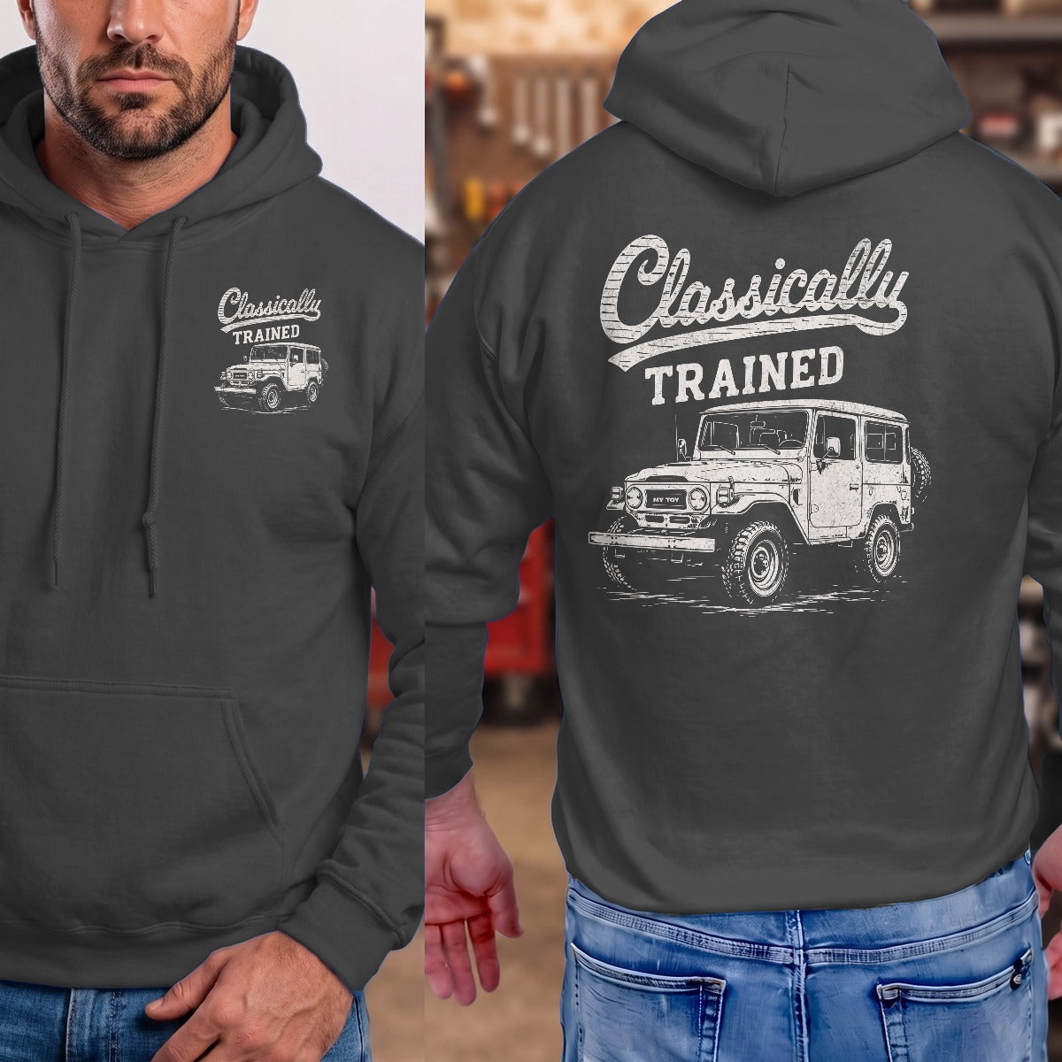 Dark Heather | Front & Back