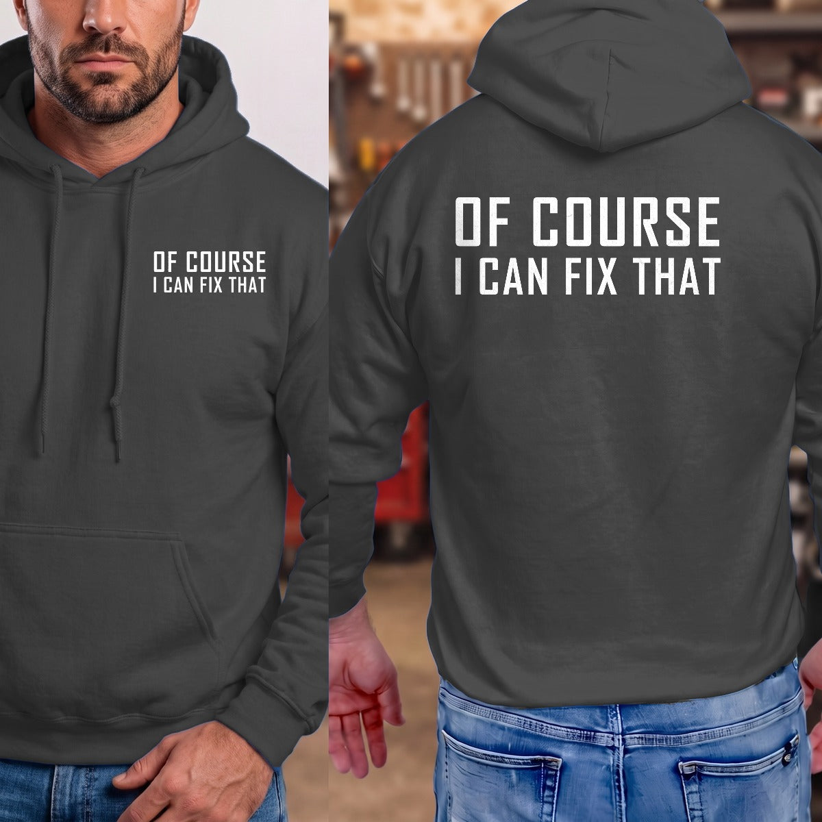 Dark Heather | Front & Back
