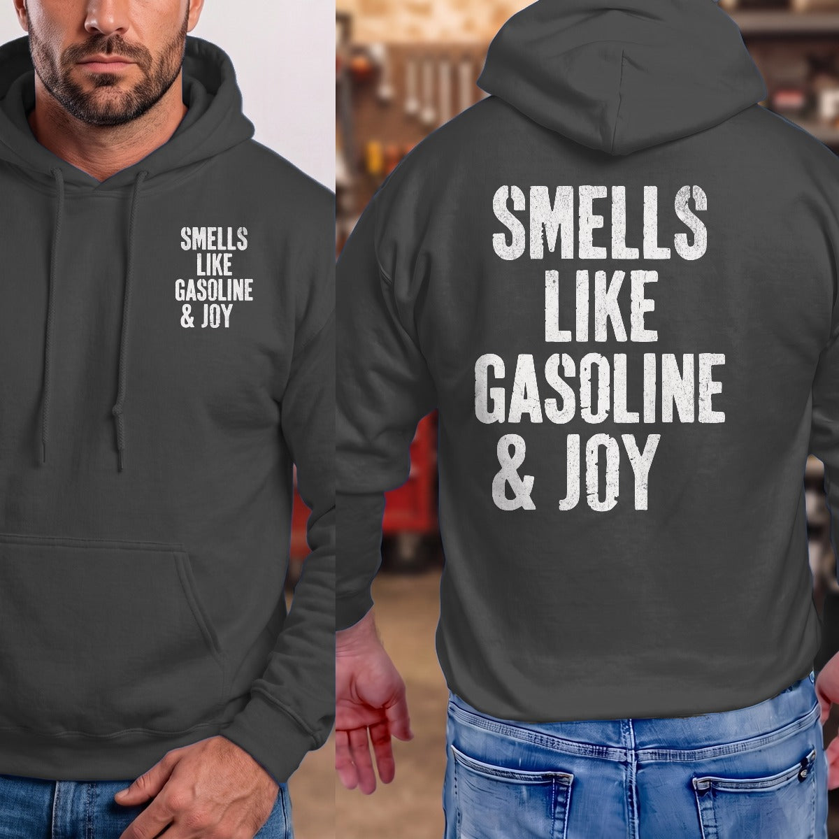 Dark Heather | Front & Back