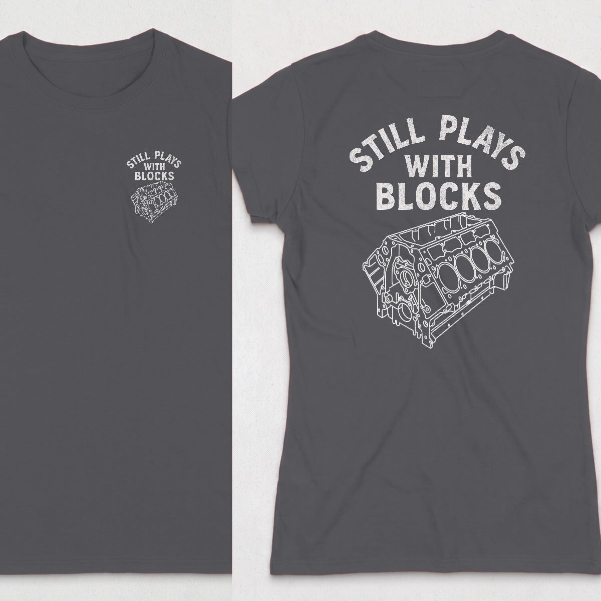 Dark Heather | Left Chest + Back