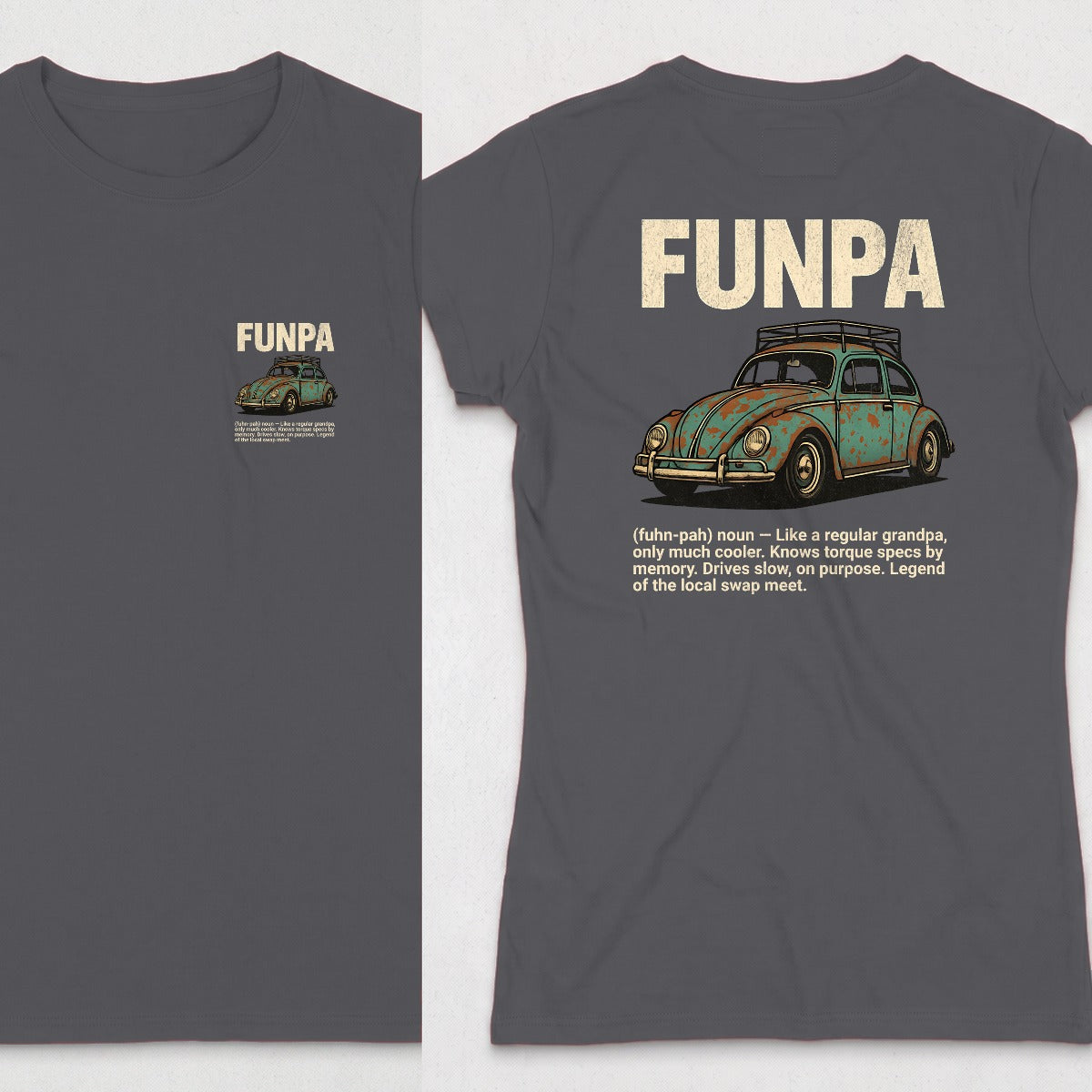 Dark Heather | Front & Back