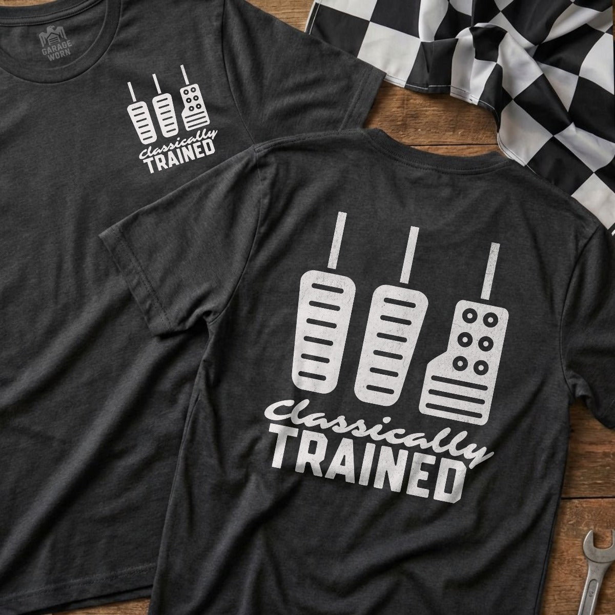 Dark Heather | Left Chest + Back