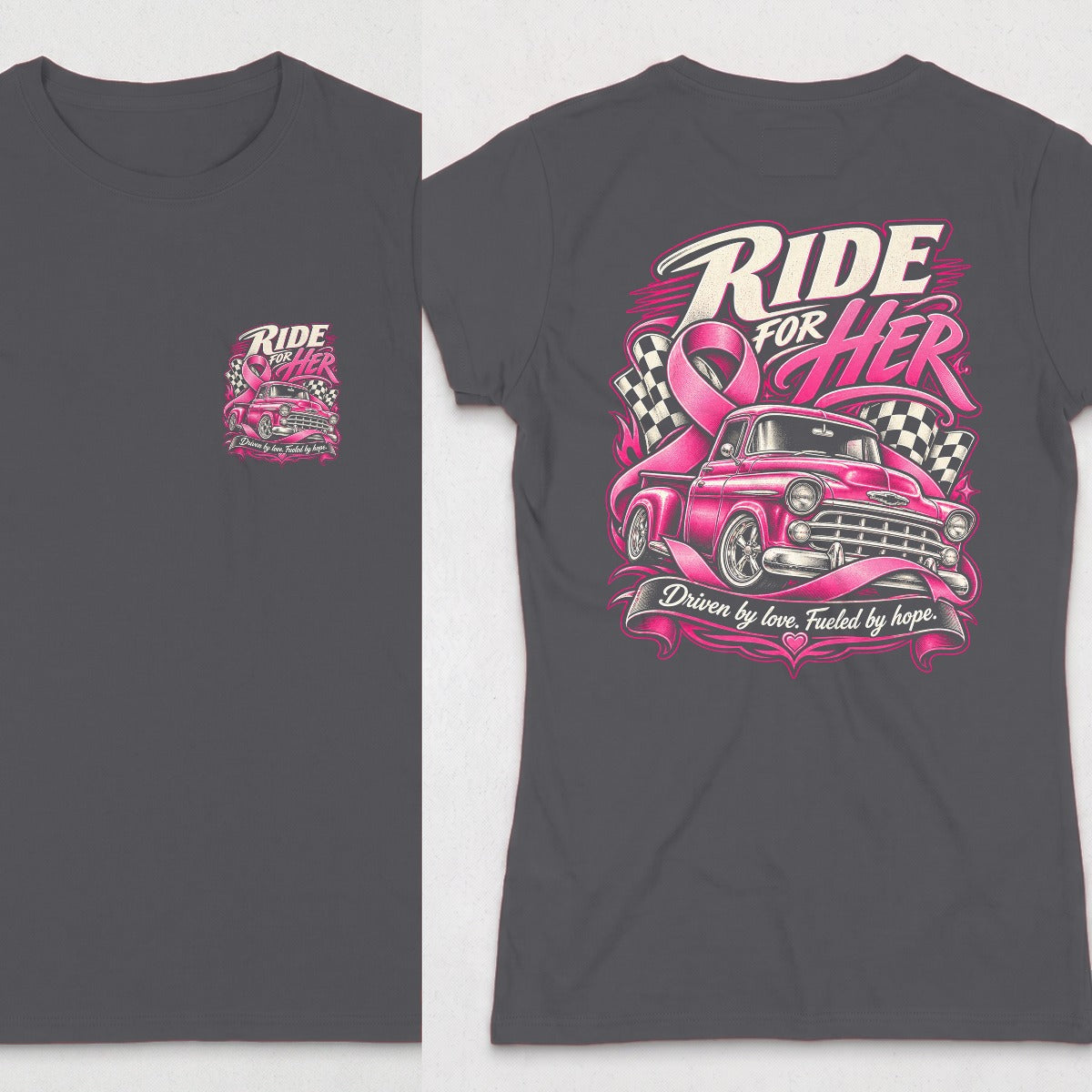 Dark Heather | Left Chest + Back