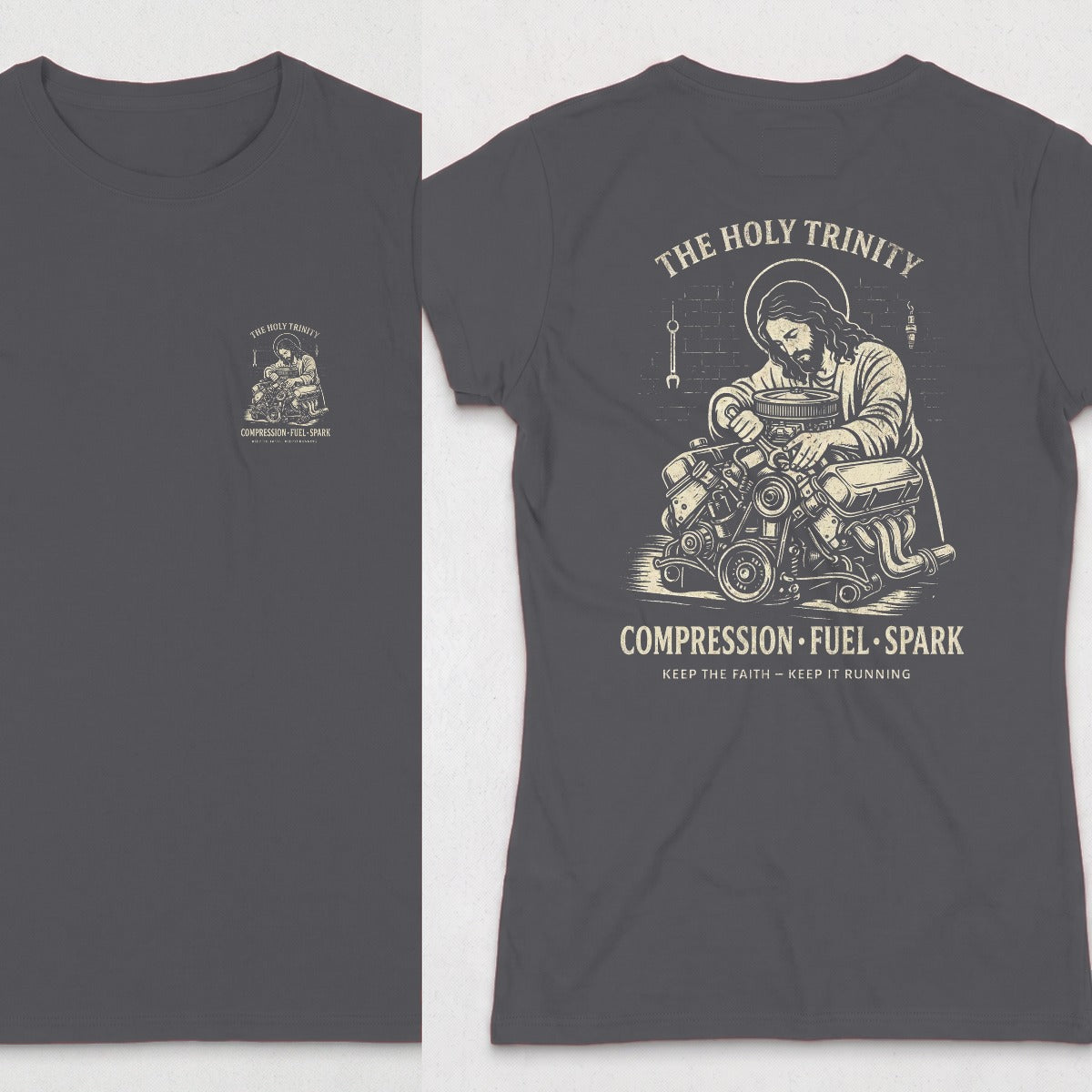 Dark Heather | Front & Back
