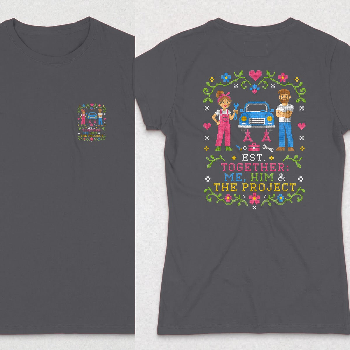 Dark Heather | Front & Back