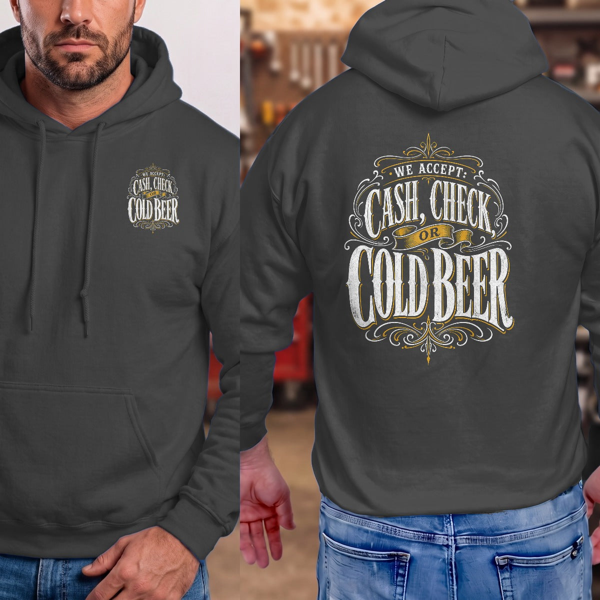 Dark Heather | Front & Back