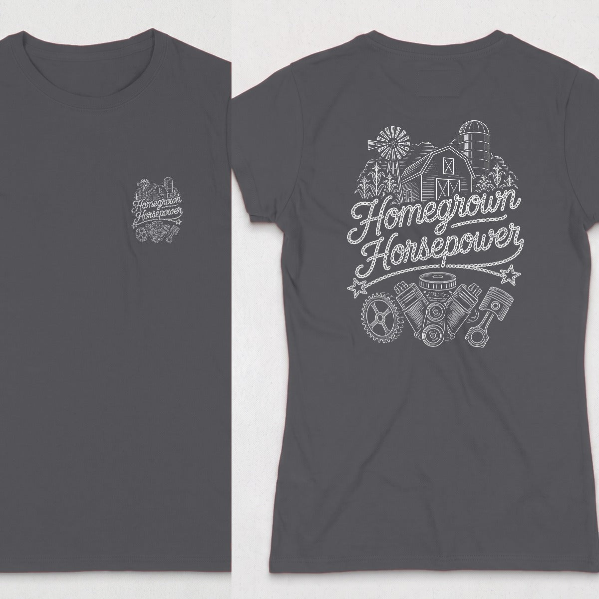 Dark Heather | Front & Back