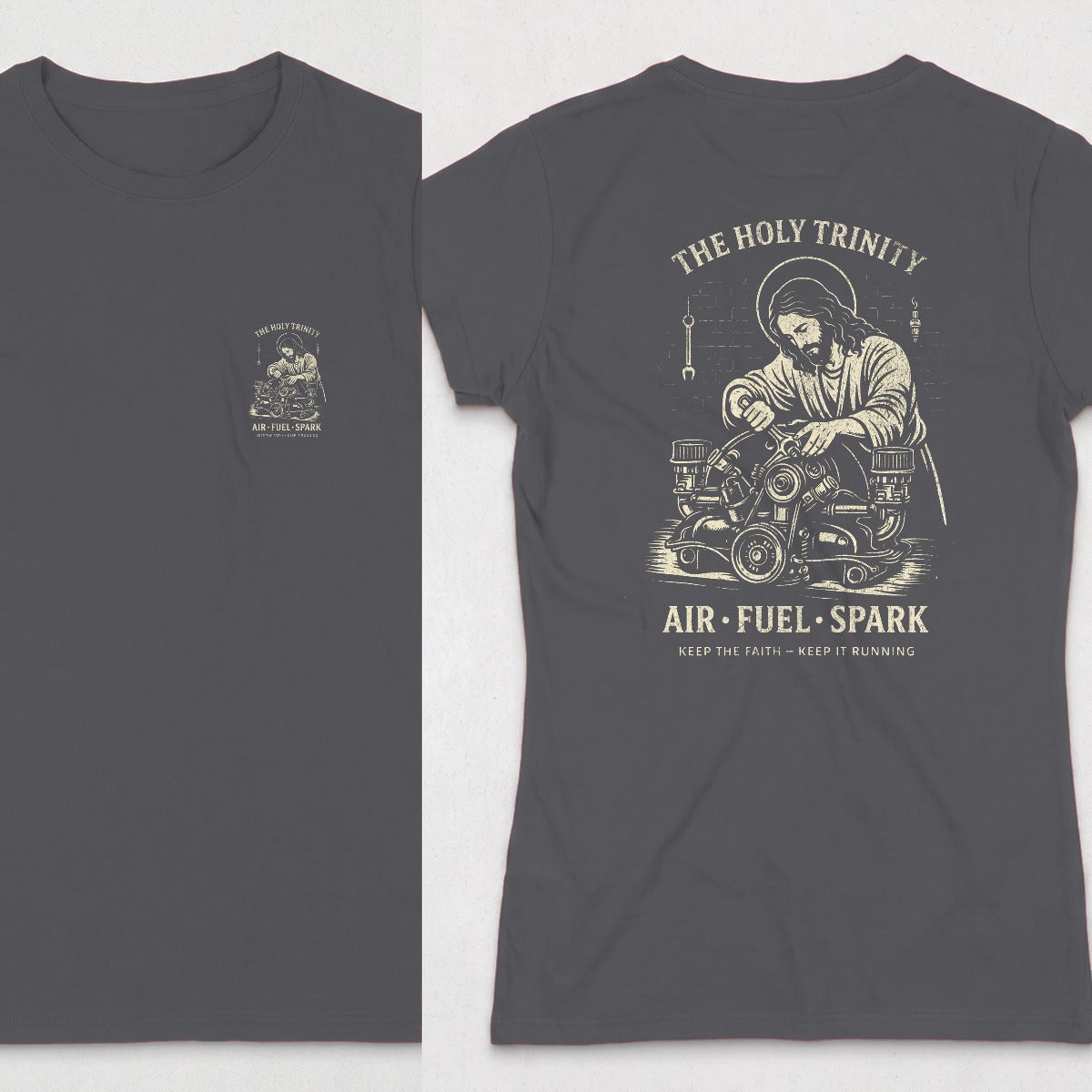 Dark Heather | Front & Back