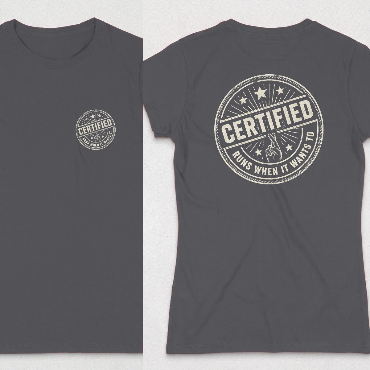 Dark Heather | Front & Back