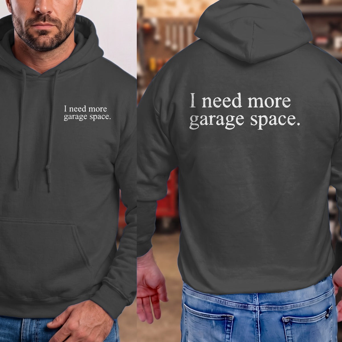Dark Heather | Front & Back
