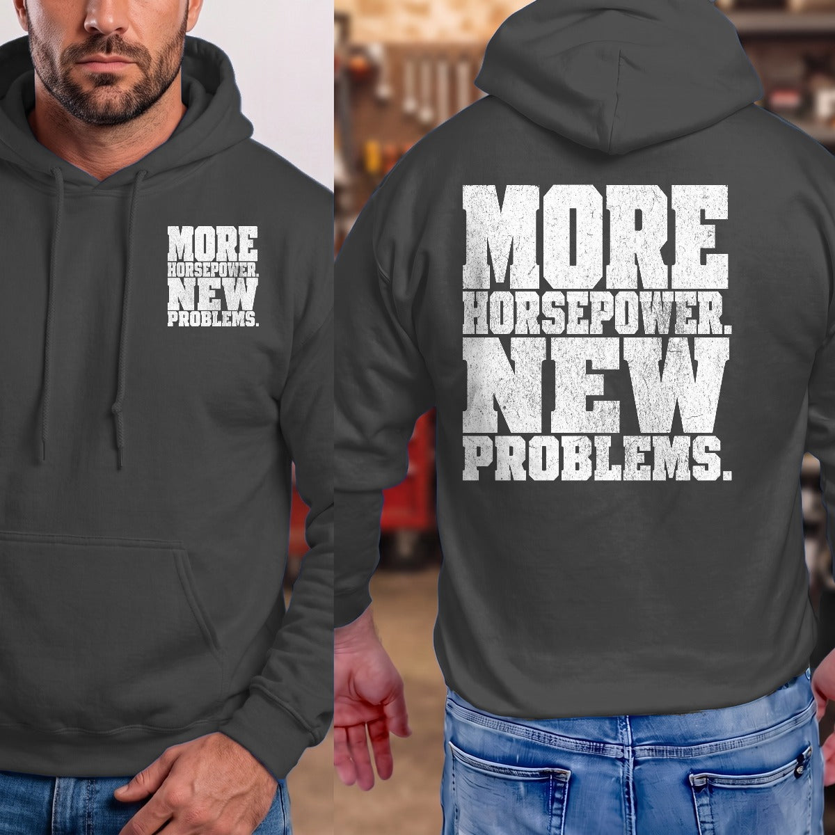 Dark Heather | Front & Back