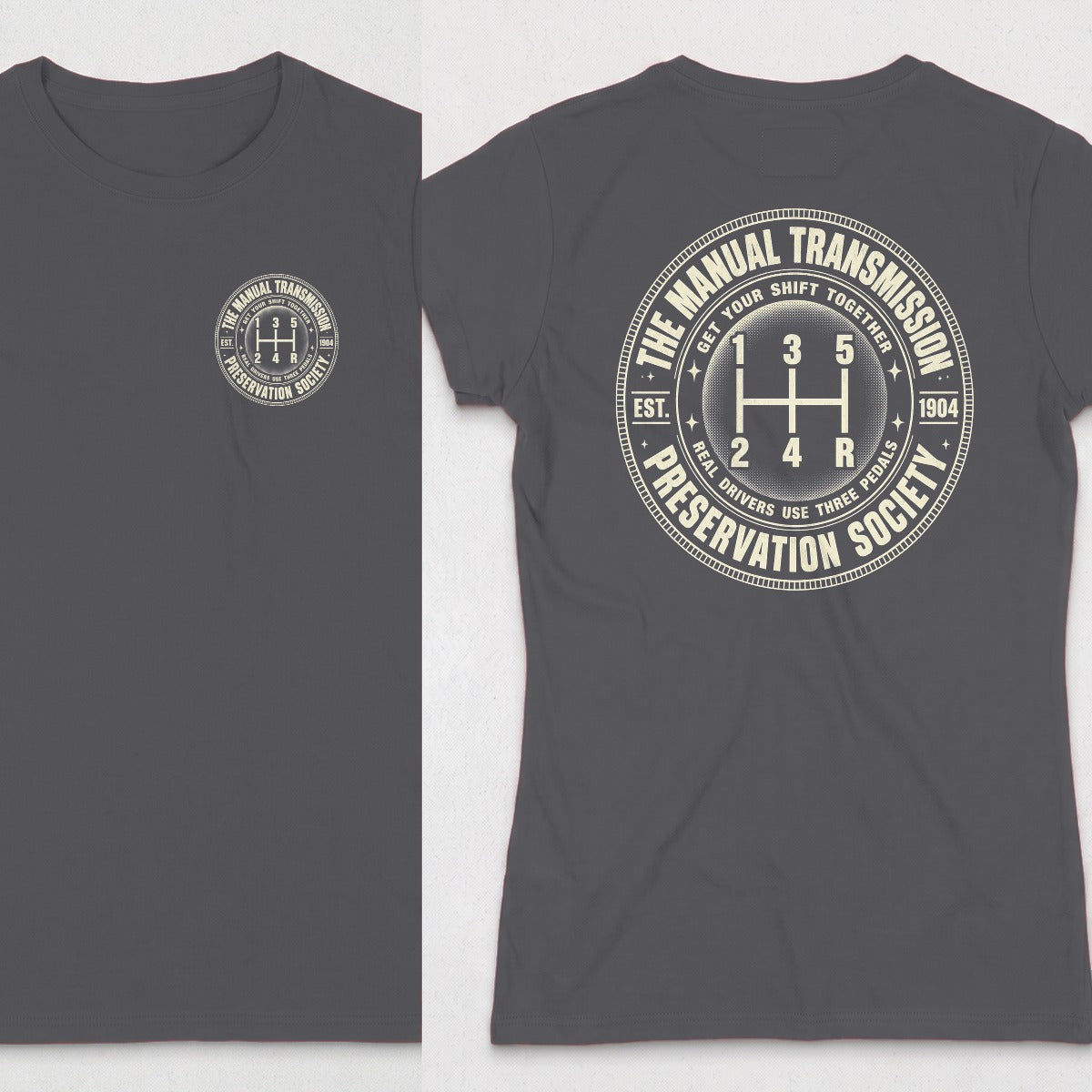 Dark Heather | Left Chest + Back