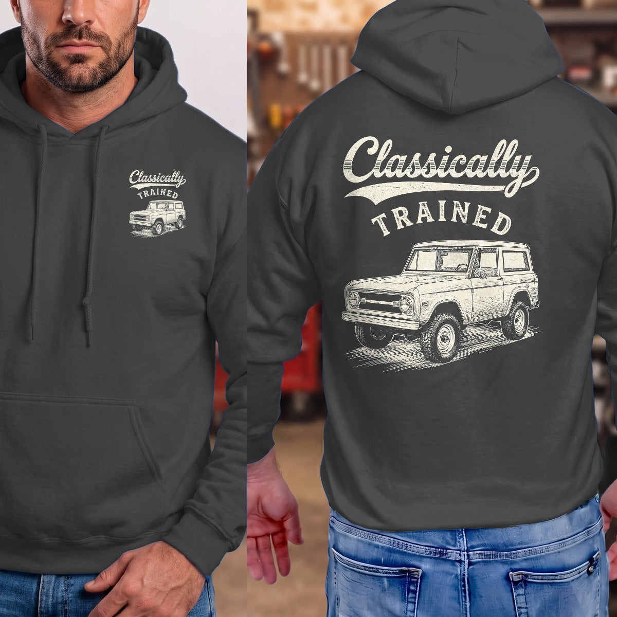 Dark Heather | Front & Back