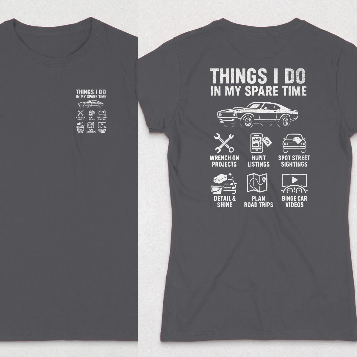 Dark Heather | Left Chest + Back
