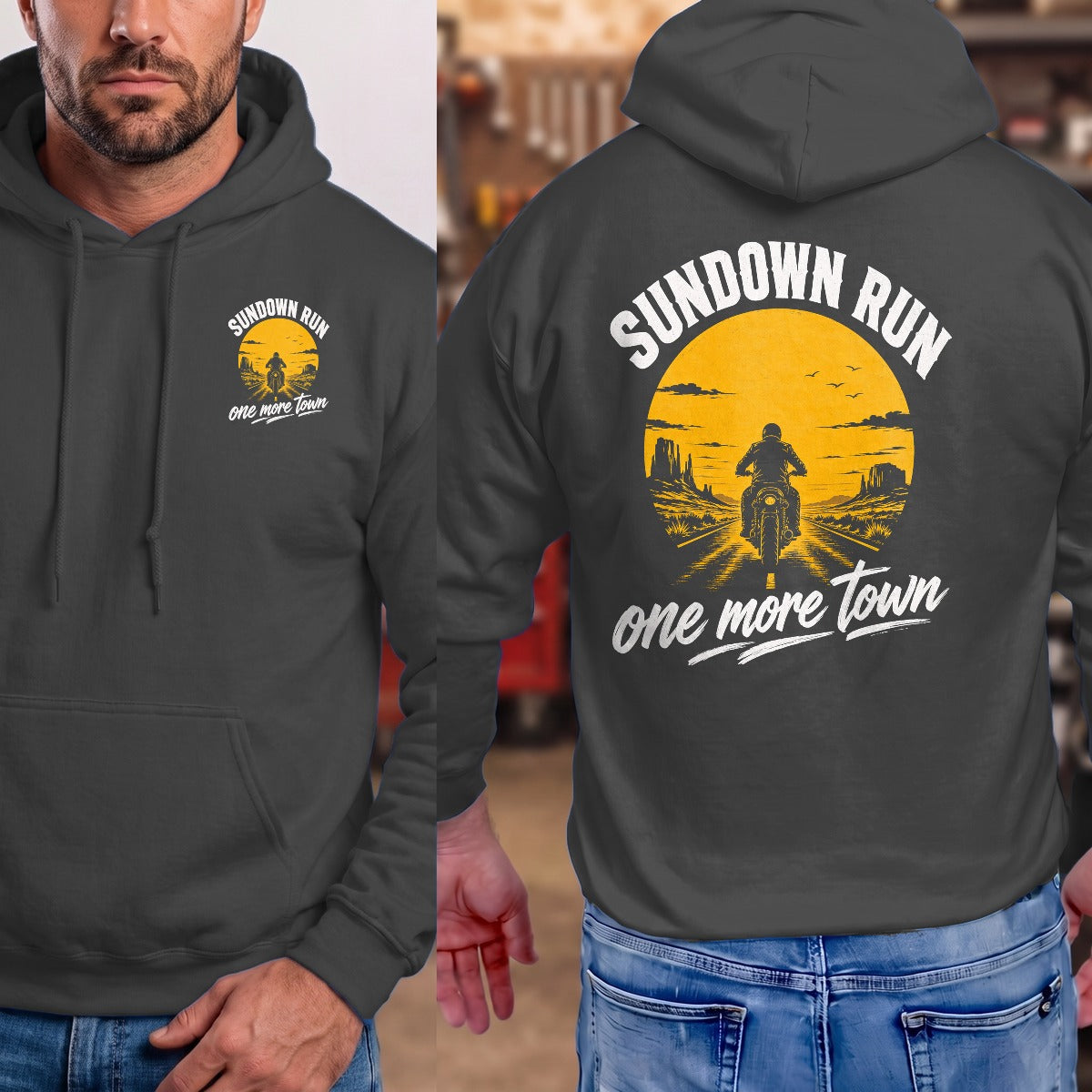 Dark Heather | Front & Back