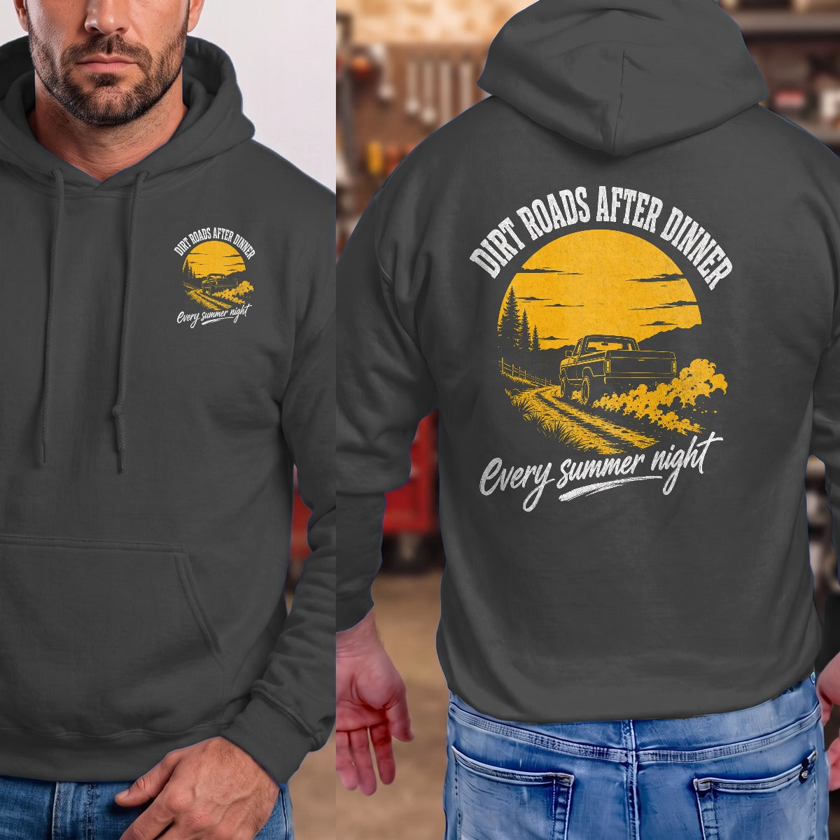 Dark Heather | Front & Back