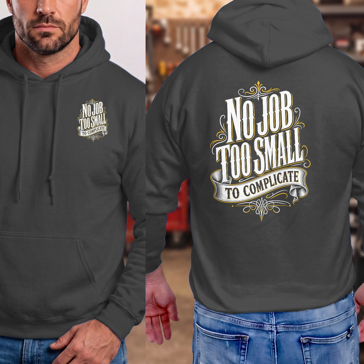 Dark Heather | Front & Back