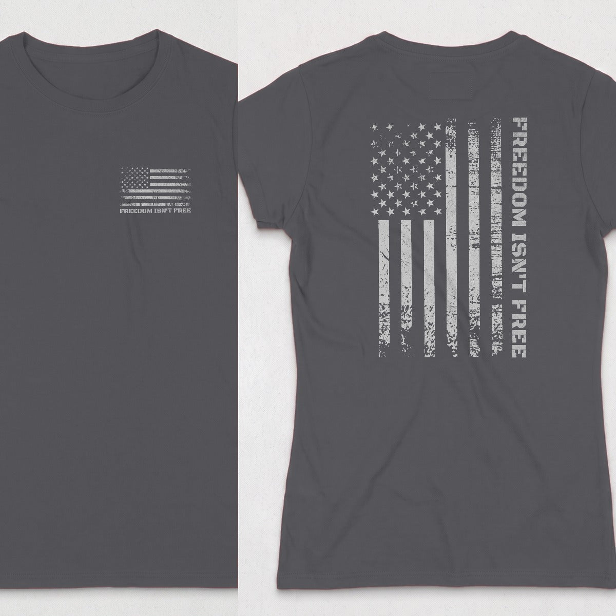 Dark Heather | Left Chest + Back