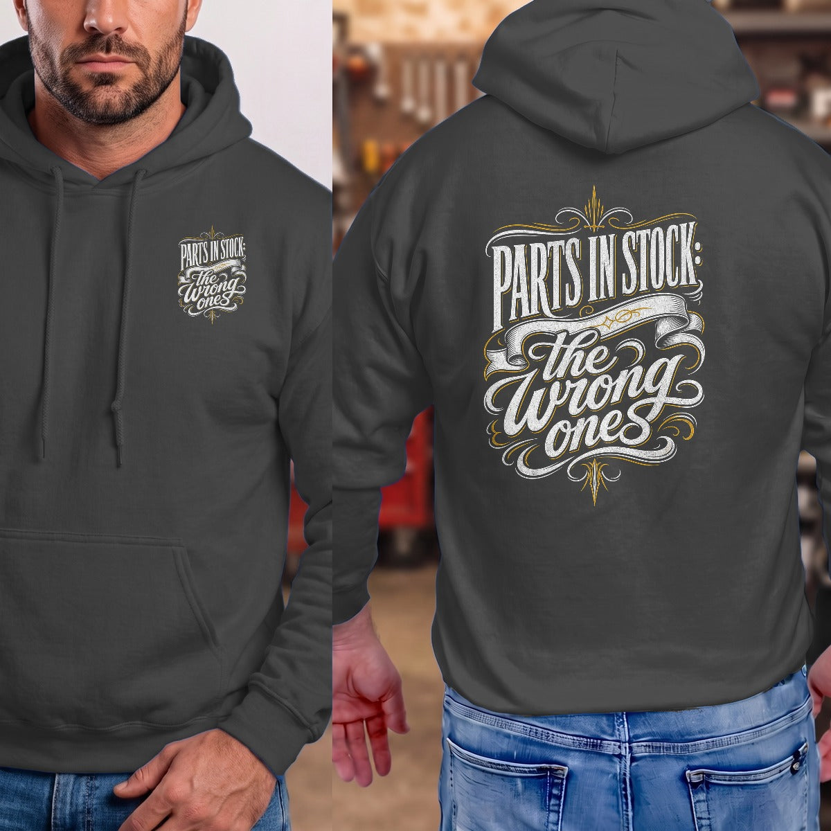 Dark Heather | Front & Back