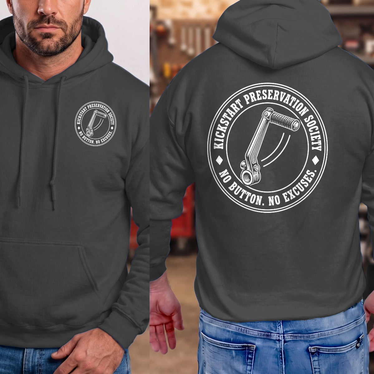 Dark Heather | Front & Back