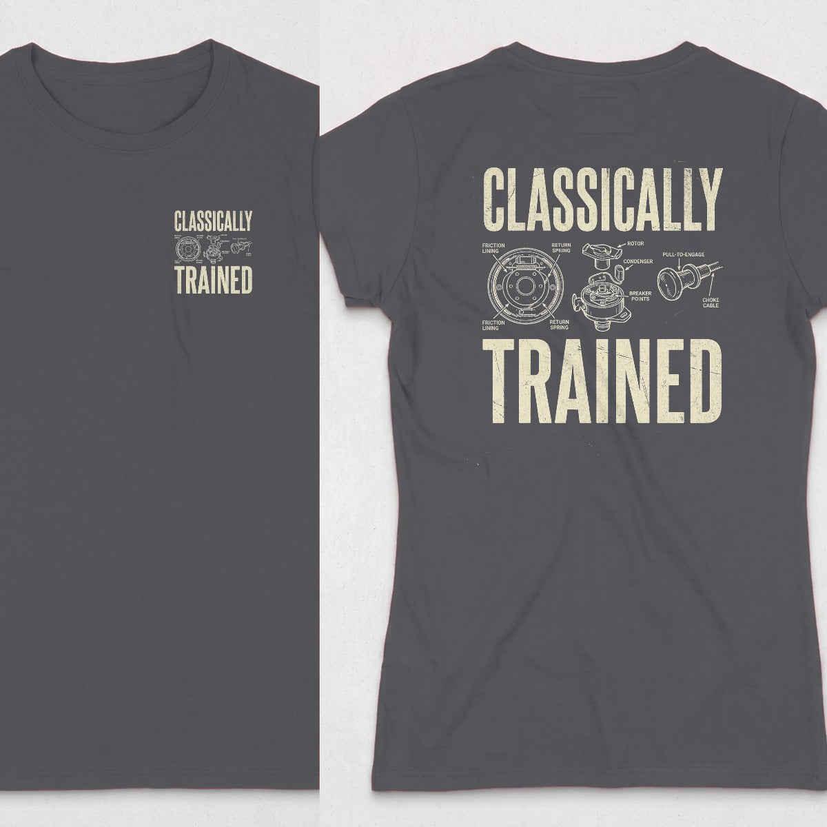 Dark Heather | Left Chest + Back