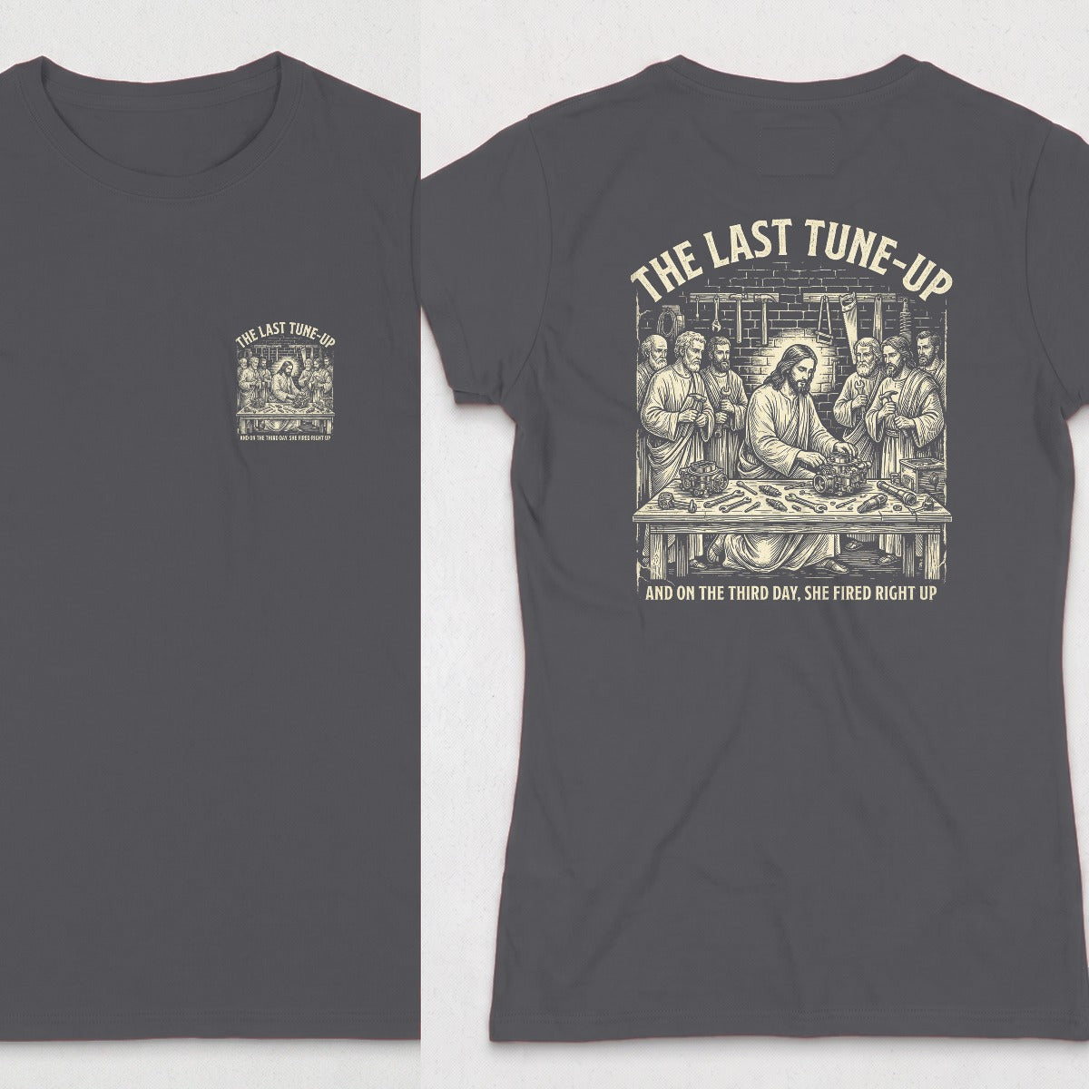 Dark Heather | Front & Back