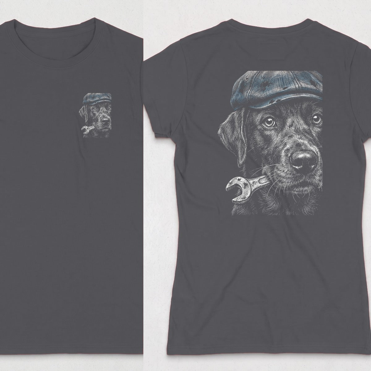 Dark Heather | Left Chest + Back