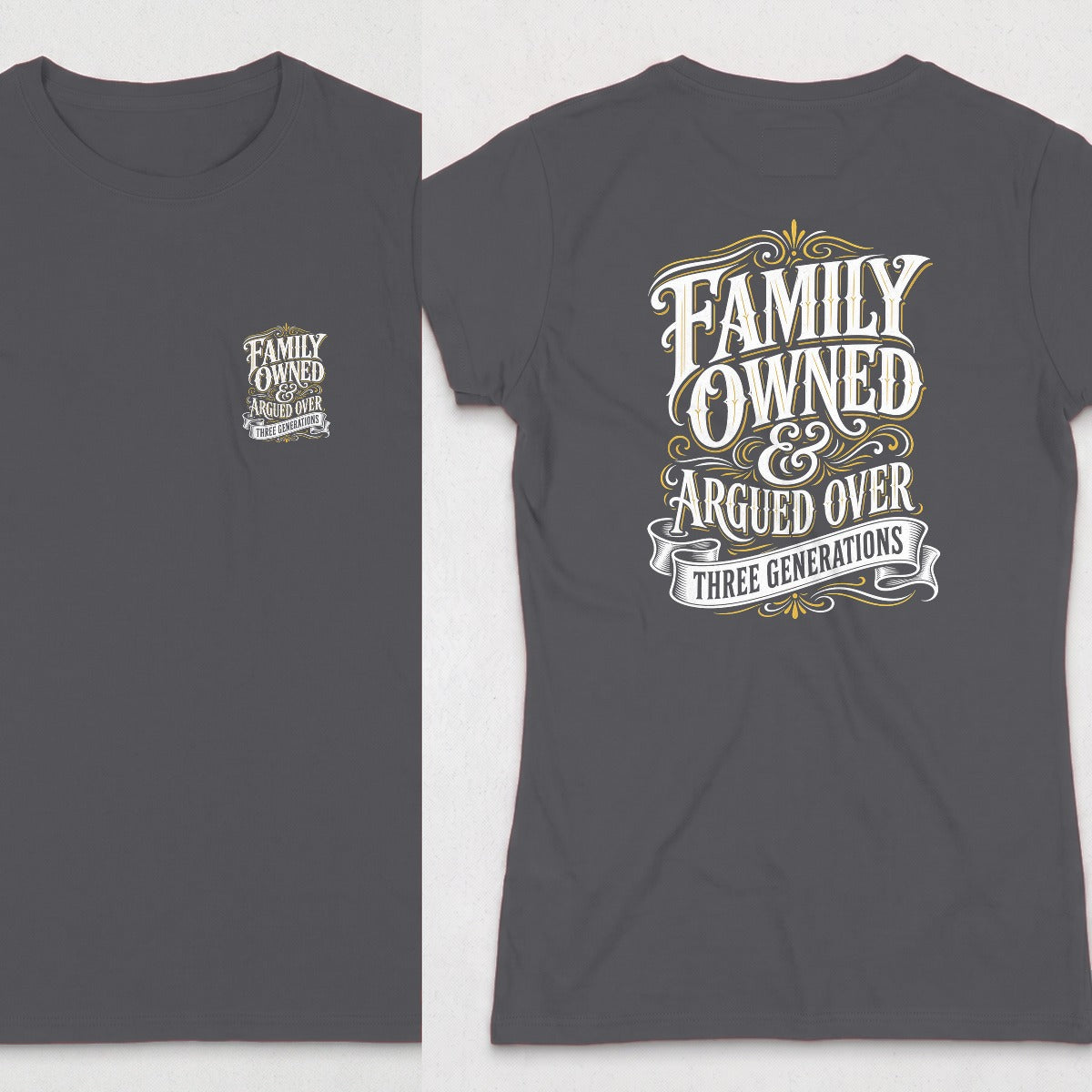 Dark Heather | Front & Back