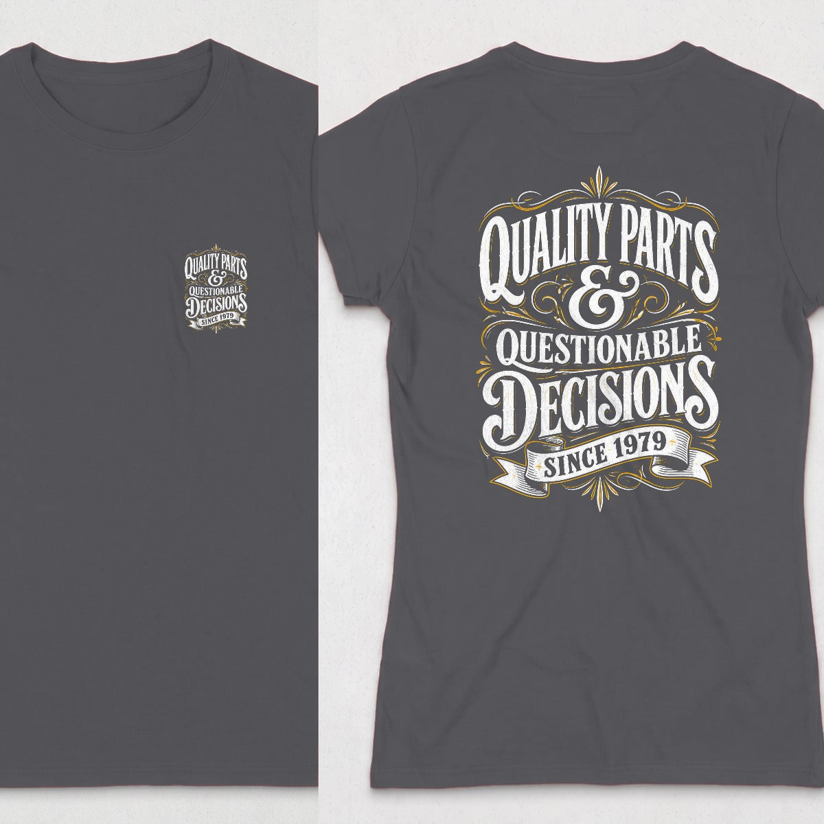 Dark Heather | Front & Back