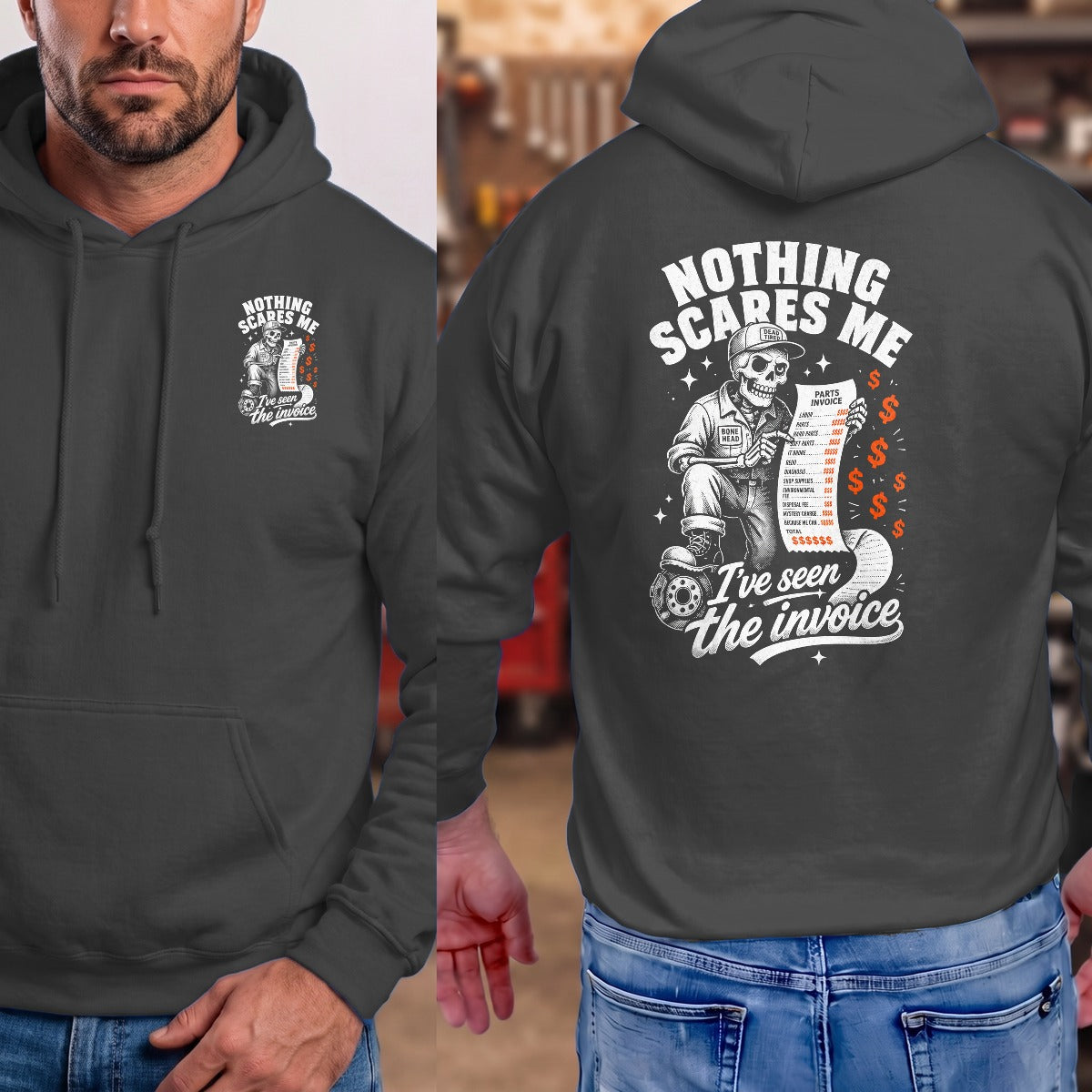 Dark Heather | Front & Back