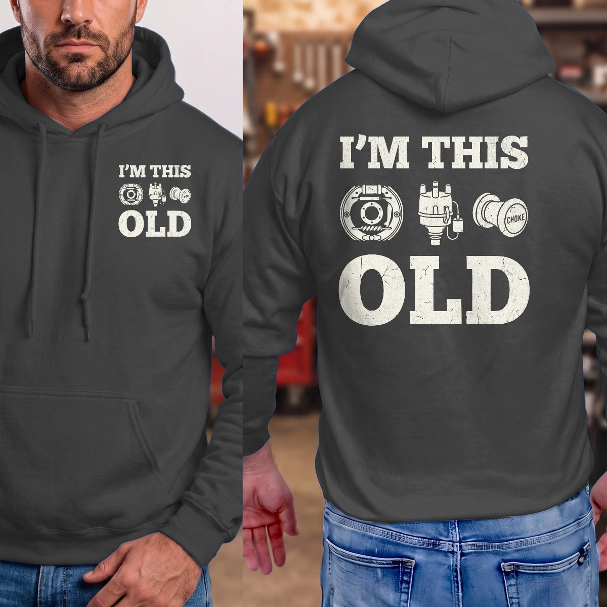 Dark Heather | Front & Back