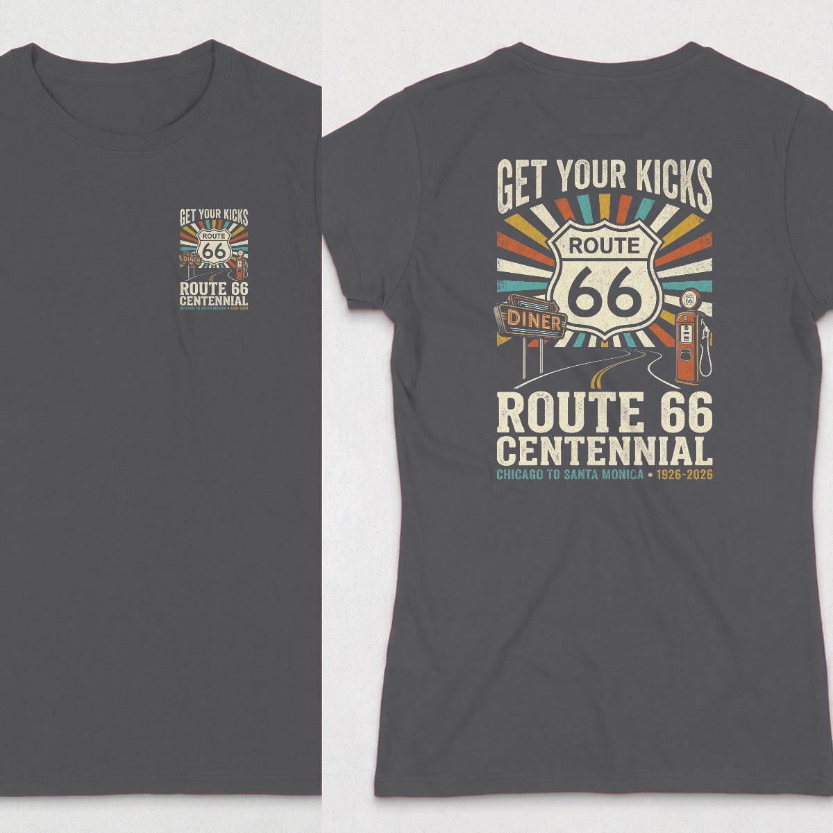 Dark Heather | Left Chest + Back