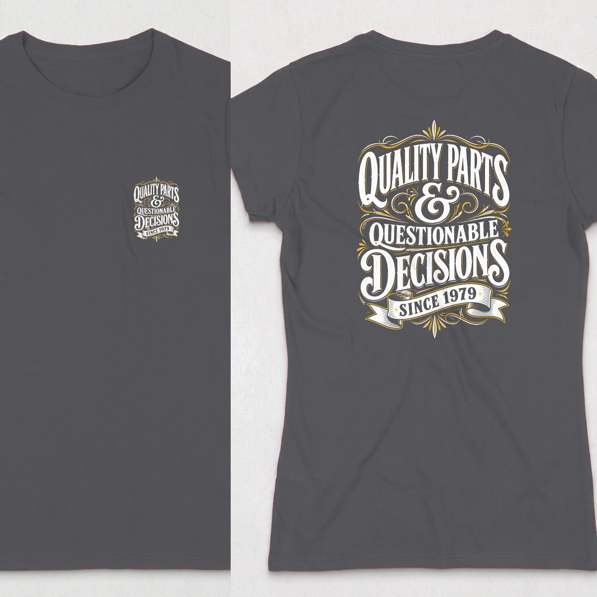 Dark Heather | Front & Back