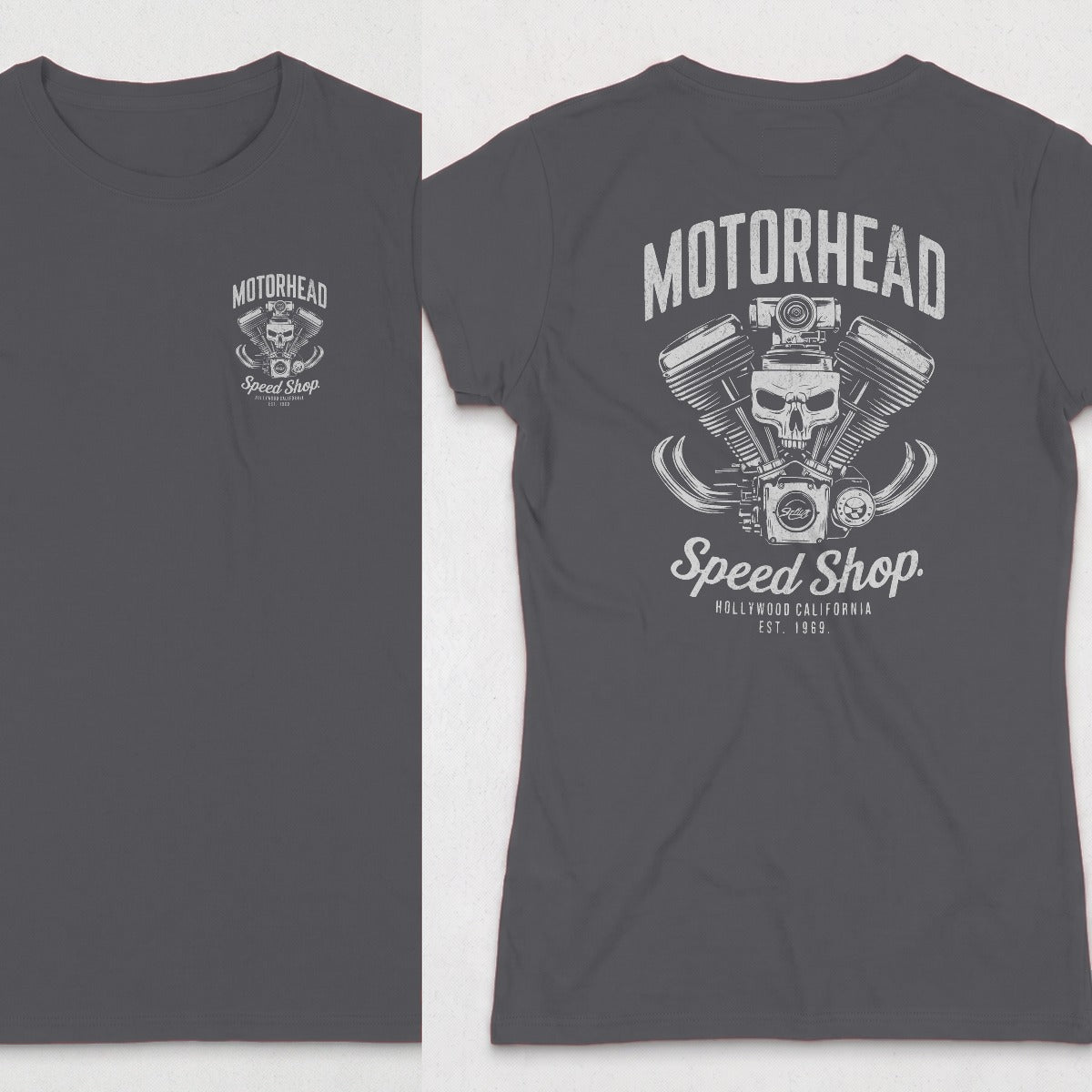 Dark Heather | Left Chest + Back