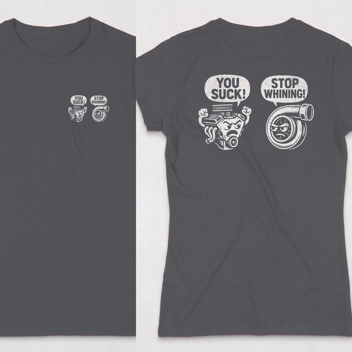 Dark Heather | Left Chest + Back