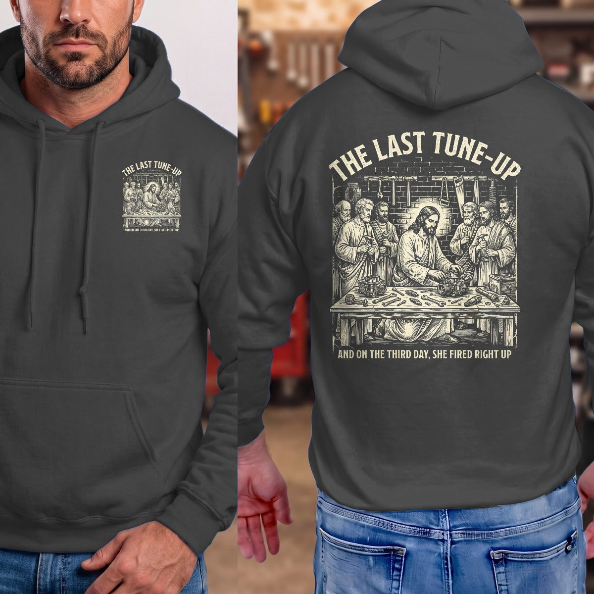 Dark Heather | Front & Back
