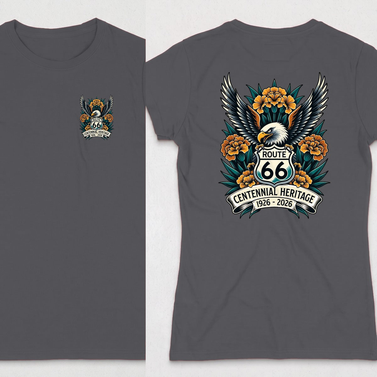 Dark Heather | Left Chest + Back