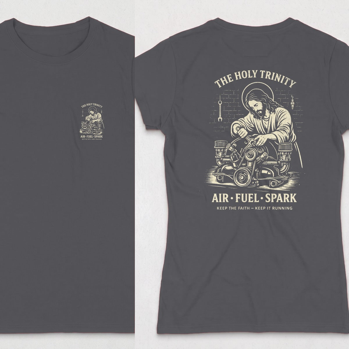 Dark Heather | Front & Back