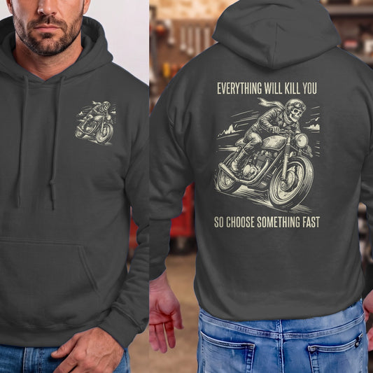 Dark Heather | Left Chest + Back