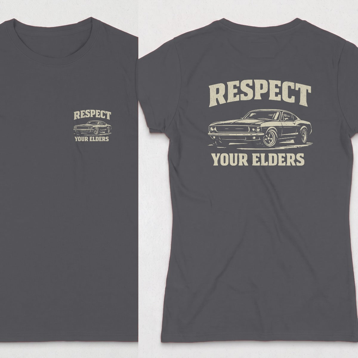 Dark Heather | Front & Back