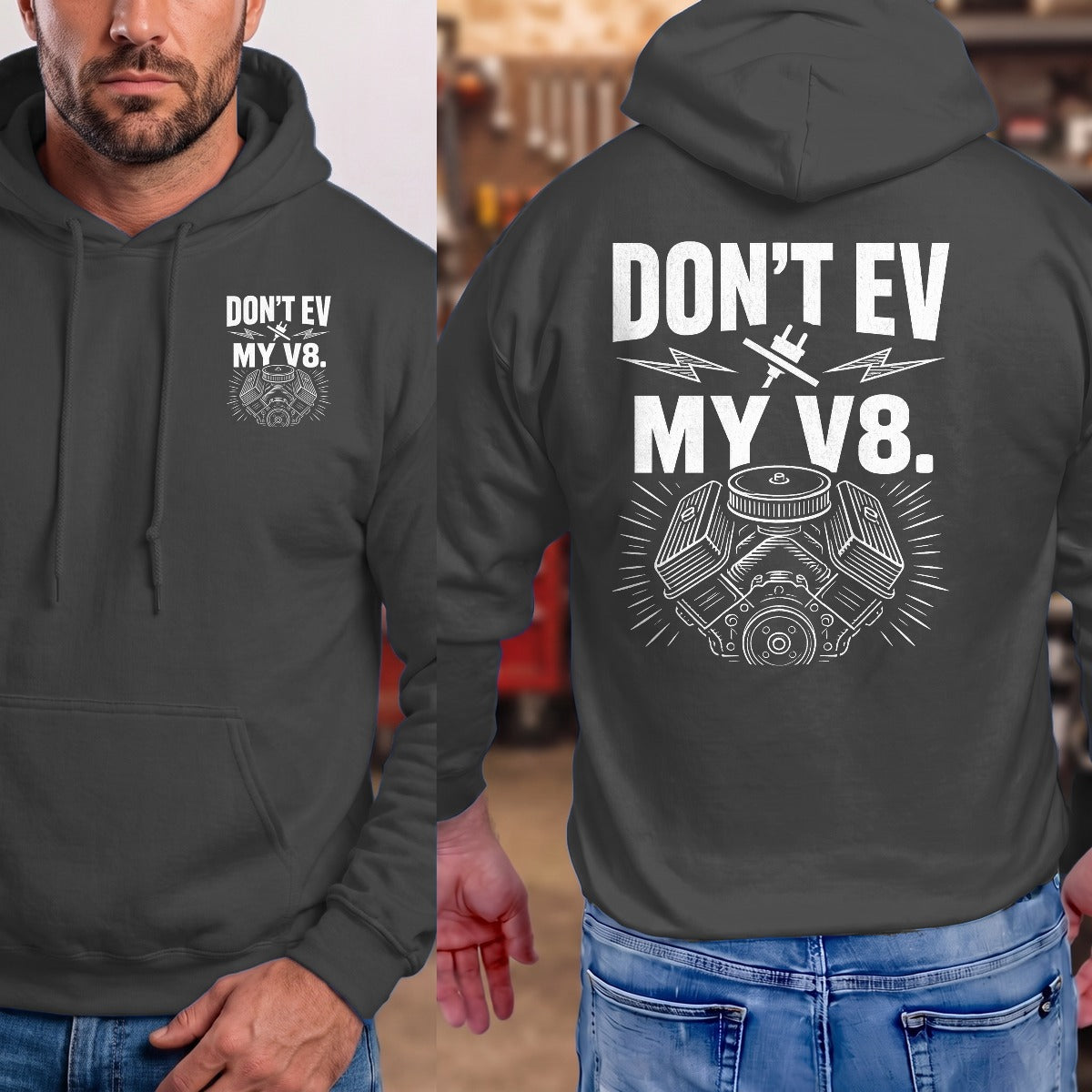 Dark Heather | Front & Back
