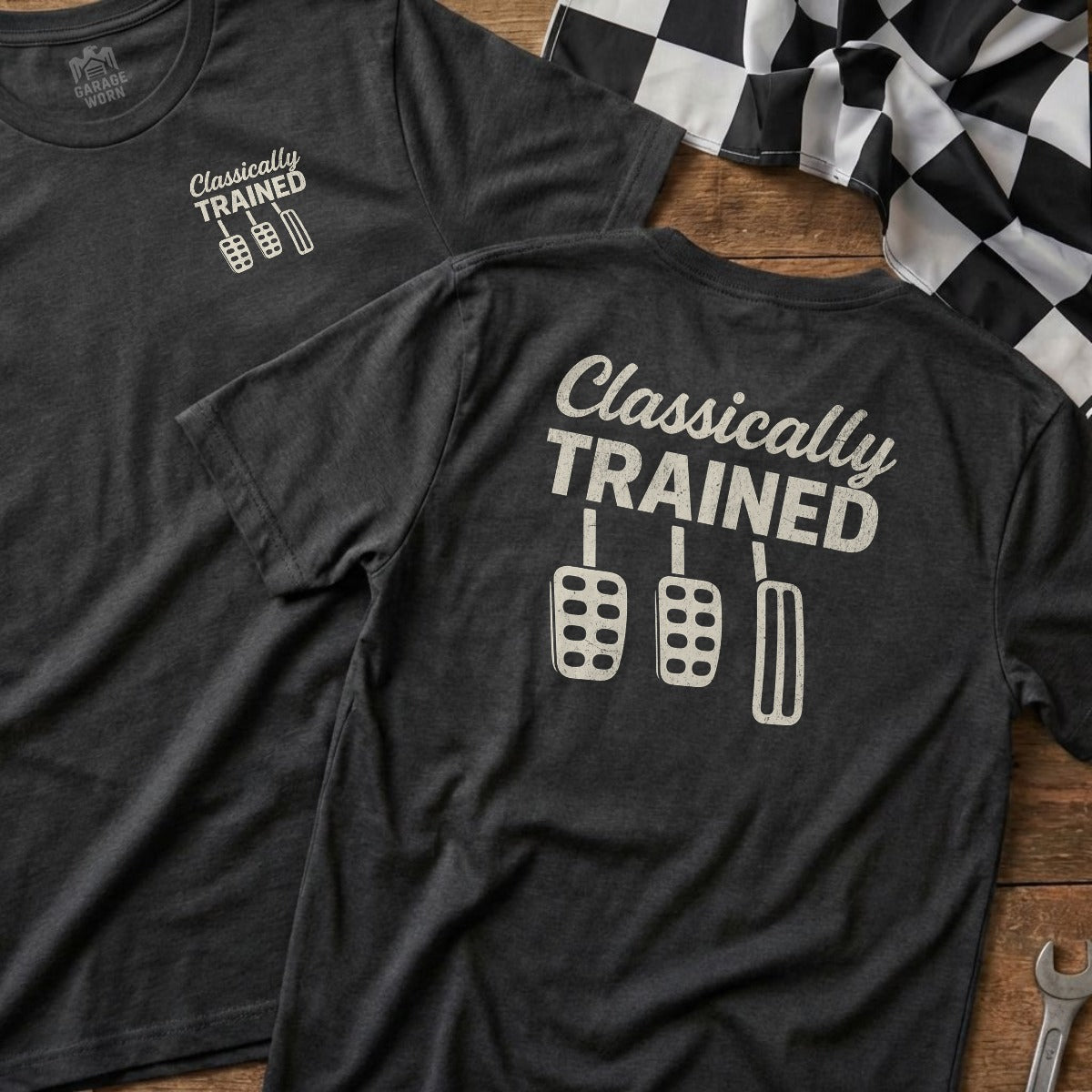 Dark Heather | Left Chest + Back